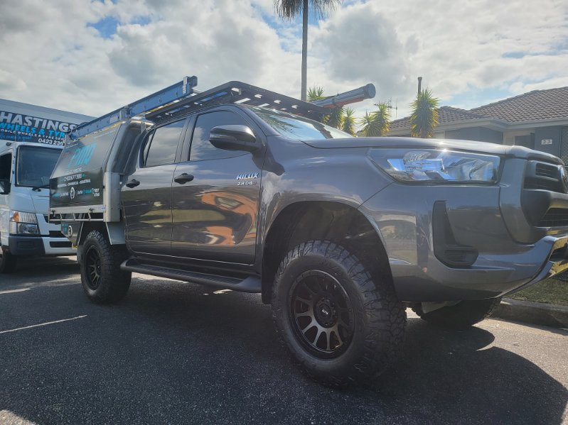 17 Inch Black Elite Podiums Fitted To A Toyota Hilux N80 By Hastings Wheels & Tyres