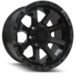 American Outlaw Capone Gloss Black Tinted Face 25 Angle
