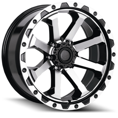 American Outlaw Capone Satin Black Machined Face 25 Angle