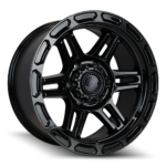 American Outlaw Piston Gloss Black Tinted Lip 25 Angle