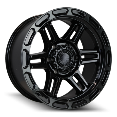 American Outlaw Piston Gloss Black Tinted Lip 25 Angle