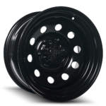 Dynamic Steel Wheels Round Black 25 Angle