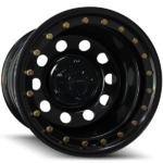 Dynamic Steel Wheels Round Imitation Beadlock Black 25 Angle