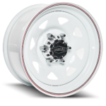Dynamic Steel Wheels Sunraysia White 25 Angle