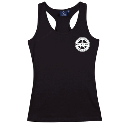 American Outlaw Ladies Singlet Front
