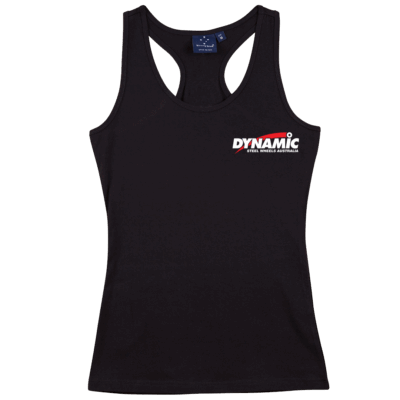 Dynamic Steel Ladies Singlet Front 1
