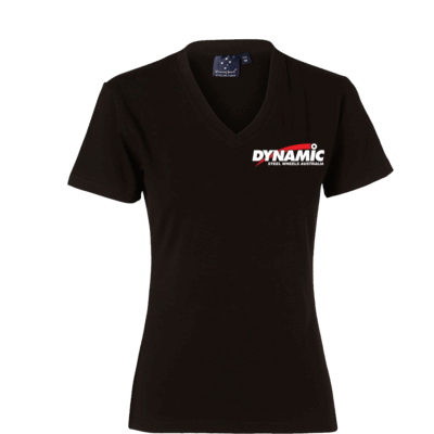 Dynamic Steel Ladies Tshirt Front