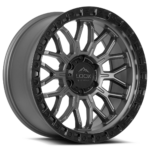 Combat 17x9 Matte Gunmetal With Matte Black Ring 2e