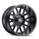 Mayhem Wheels Cogent Gloss Bloack Milled Front