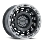 Raceline 957 Halo Satin Black Silver Ring Face